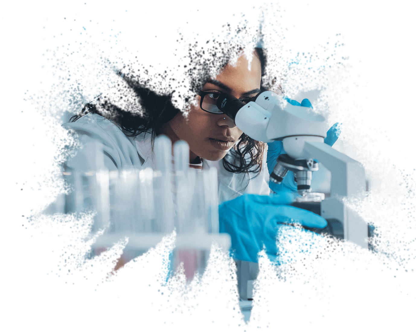 female scientist using microscope - careers hero